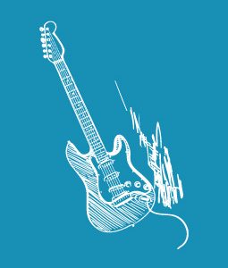 Electric Guitar - Mesh Stencil
