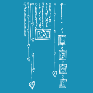 Hanging Love - Mini Mesh Stencil