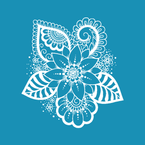 Henna Bouquet - Mini Mesh Stencil