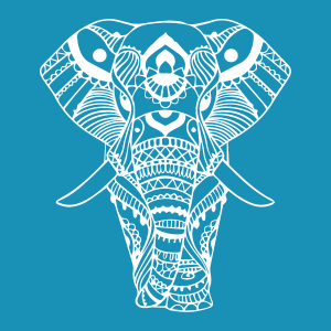 Mandala Elephant - Mini Mesh Stencil