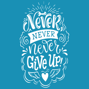 Never Give Up - Mini Mesh Stencil