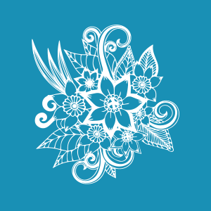 Swirly Bouquet - Mesh Stencil